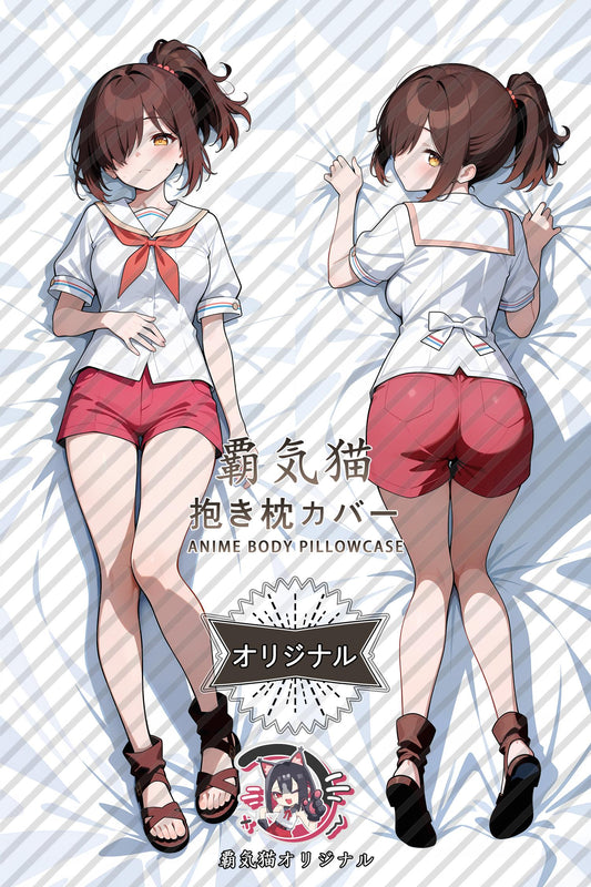 Orange and sand sound_NUKITASHI_hFm89H Body Pillow Cover